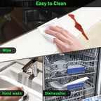 Silicone Stove Counter Gap Cover Kitchen Counter Gap Filler by Kindga 25" Long Gap Filler Sealing Spills Between Kitchen Appliances Washing Machine and Stovetop, Set of 2 (White)