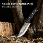 Pracaniz Bat Design Kitchen Knife - Unique Gothic Themed Cutlery, Stainless Steel Blade with Decorative Handle for Cooking and Collecting