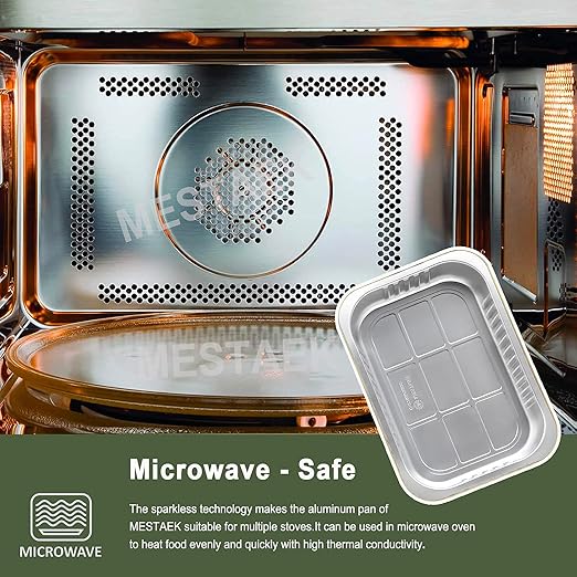 11" x 7.5" Heavy-Duty Aluminum Foil Pans with Lids, 74oz, 5 Pack – Extra-Thick Disposable Foil Containers for Oven, Baking, Freezer & Food Storage