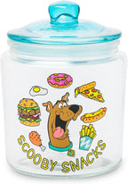 Silver Buffalo Scooby Doo Scooby Snacks Glass Cookie Snack Candy Jar with Lid (Small)