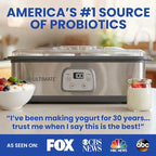 Ultimate Probiotic Yogurt Maker with Adjustable Temperature & Time Control - Make Trillions of Live Probiotics & Get Better Gut Health - ULTIMATE LIFETIME WARRANTY - Wellness Gifts for Men & Women