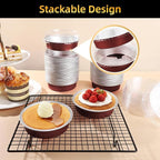 Beasea Disposable Mini Pie Tins with Lids, 120 Pack 4” 7.3oz 215ml Small Round Aluminum Baking Tart Foil Container for Individual Dessert Cupcake Cheesecake Ramekin Quiche Oven Dishes - Wine Red