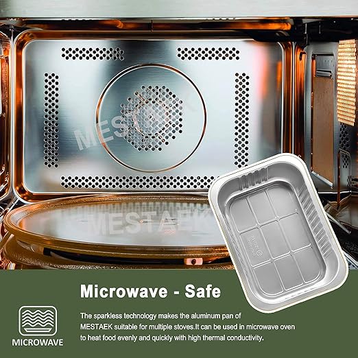 11" x 7.7" Heavy-Duty Aluminum Foil Pans with Snap-On Lids, 112oz, 5 Pack – Extra-Thick Disposable Foil Containers for Oven, Baking, Freezer & Food Storage