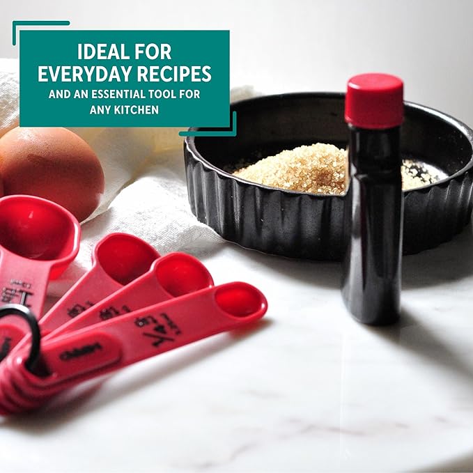 MIRRO 4pc Nested Measuring Spoons Set, Red