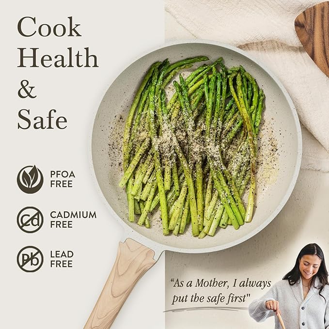 CAROTE Pots and Pans Set Nonstick, Cookware Set Induction Kitchen Cooking Set 26cs w/Frying Pans & Saucepans& Grill Pan