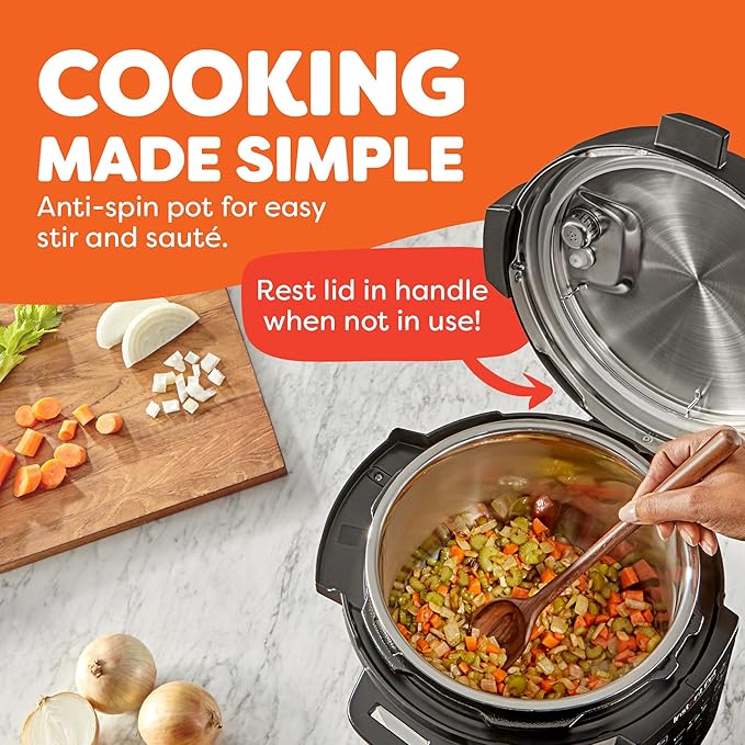 Instant Pot 6QT RIO 7-in-1 Multi-Cooker, Pressure Cooker, Slow cook, Sauté, Steam, Rice Maker, Yogurt, & Warmer, Black, 6 Quarts