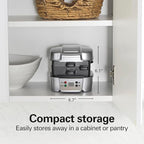Hamilton Beach Sandwich Stacker Customizable Hot Sandwich Maker, 24 Sq. In. Non-Stick PFAS-Free Cooking Surfaces, Built-In Timer, Compact, Dishwasher-Safe, Perfect White Elephant Gifts, Silver (25471)