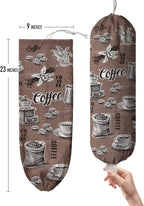 Hglian Grocery Plastic Bag Holder,Larger Plastic Bags Organizer Storage Keeper,Coffee Decor for Cafe Kitchen Coffee Corner