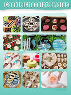 2 Pcs Oreo Chocolate Cookie Silicone Molds, 12-Cavity Round Silicone Mold, Baking Mold for Oreo, Chocolate, Cookie, Candy, Mini Cake, Jelly, MuffinCakes