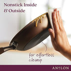 Anolon Advanced Home Hard-Anodized Nonstick Wide Stock Pot/Stockpot (10-Quart, Bronze)