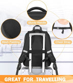 PEKREWS Bartender Bag, Travel Bartending Backpack for Carrying Bar Kit, Portable Bar Bag for Tools Set Storage Cocktail Shaker and Wine Bottle Carrier, Professional Mixology Gift (Backpack Only)