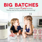 Dash Deluxe Gelato & Ice Cream Maker - HomeMade Dessert Maker with One-Touch Churning - Space-Saving Design & Easy to Clean - 2 Quarts, Cream