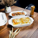 Small Au Gratin Baking Dish with Handles 7 x 4, Set of 4, 8.5 Oz Ceramic Casserole Dishes, for Oven Roasting, Au Gratin Pans Set for Individual portion, Lasagna, Pie, Gratin, Kitchen Home