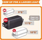11x5 Inch Cast Iron Loaf Pan, 5.8 Qt Large Dutch Oven Loaf Pan with Lid, Sourdough Bread Baking Pan for Homemade Bread|Meatloaf, Even Heat Distribution & Oven Safe up to 500°F
