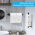 UREZORGEAR 2nd Gen Paper Towel Holder Under Cabinet No Drilling, [More Sturdy] Self Adhesive or Drilling Paper Towel Holder Wall Mount for Kitchen,RV [Fit Mega Paper Towel Roll] SUS304 Stainless Steel