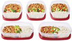 Rubbermaid EasyFindLids Meal Prep Containers 5.5 Cup Red