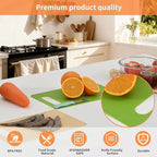 Luckyiren Kitchen Cutting Board Set of 6, Plastic Cutting Boards with Easy Grip Handle for Kitchen Cooking, Non Slip Cutting Mat Pad for Meat, Fruit, Vegetables, 12 Inch by 8 Inch