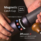 1Zpresso J-Ultra Manual Coffee Grinder Iron Gray, Conical Burr, Foldable Handle, Magnet Catch Cup Capacity 40g, Numerical Adjustable Finely Setting, Faster Grinding Efficiency Ideal for Espresso