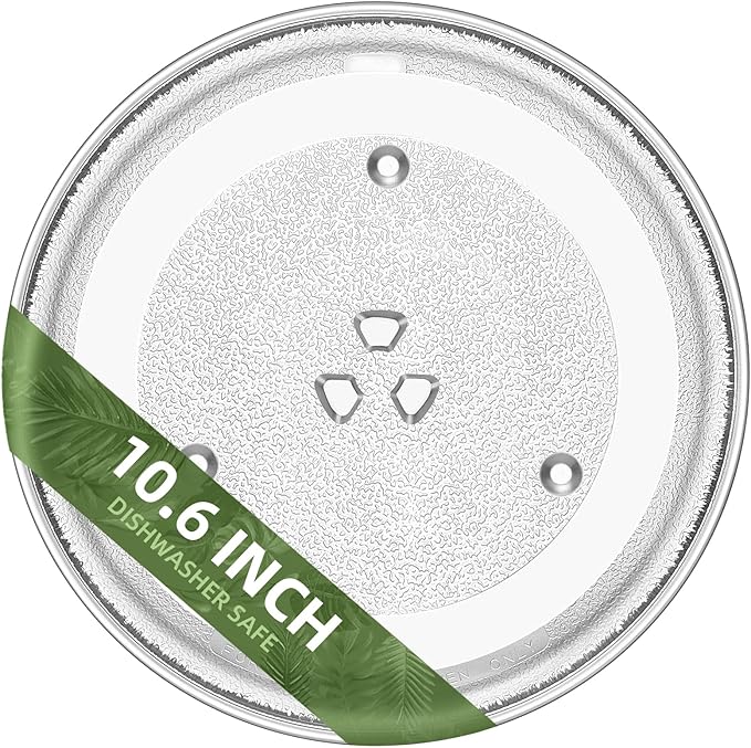 10.6" Microwave Plate Replacement Compatible with GE WB48X21336 Toshiba 12570000001011, 10 5/8 Inch Microwave Glass Turntable Plate of Danby 12570000001012 12570000A25472