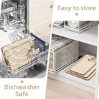 4 Piece Plastic Cutting Board Set for Kitchen Dishwasher Safe,Food Safety, Non-Slip Design, Ideal for Meat and Vegetable Prep