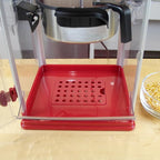 West Bend Stir Crazy Movie Theater Popcorn Popper, Gourmet Popcorn Maker Machine with Nonstick Popcorn Kettle, Measuring Tool and Popcorn Scoop for Popcorn Machine, 4-Qt., Red