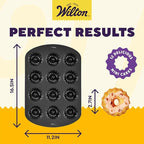 Wilton Gold Premium Non-Stick Warp-Resistant Bakeware, Made without PFAs, Mini Fluted Tube Pan,12- Cavity, 16.5 x 11.2 in, Packaging May Vary (Pack of 3)