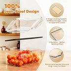 52 Pcs Food Storage Containers with Lids Airtight (26 Containers & 26 Lids) - Leakproof Meal-Prep Container for Kitchen Storage and Organization, Stackable Plastic Food Containers with Labels & Pen