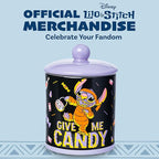 Silver Buffalo Disney Lilo and Stitch Halloween Mummy Give Me Candy Ceramic Cookie Snack Jar (Large)