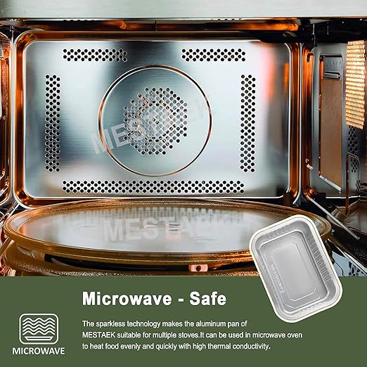 6" x 4" Heavy Duty Aluminum Foil Pans with Lids (5 Pack) | 2X Thicker Reusable Disposable Containers, 31oz Meal Prep Tins for Oven, Grill, Microwave, Freezer & Baking
