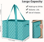 WISELIFE Reusable Grocery Bags 8 Pack,Large Grocery Tote Bag Water Resistant Shopping Bags Foldable Grocery Bag for Clothes,Shoes and Picnic,Green