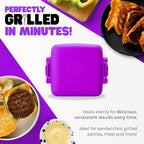 Classic™ Microwave Sandwich Maker, Microwave Grill, Toaster, 3 Minute Grilled Cheese Sandwich Maker, Thick Silicone Cover, Safe Food Grade, Panini Press, Dishwasher Safe (Purple, Regular)