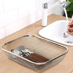 Utensil Drying Rack, 2 Pack Stainless Steel Utensils Holder Dishwasher Silverware Basket, Compact Dish Drainer for Kitchen Countertop, Chopsticks Spoons, Forks, Knifes Organizer, Large