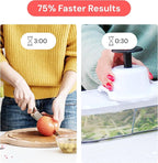 Fullstar Mandoline Slicer for Kitchen - Vegetable Chopper, Onion Potato Food Veggie Fruit Slicer and Cutter with Container, Kitchen Gadgets & Gifts, Home Essentials (6-in-1, Black)