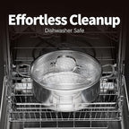 6 QT Stainless Steel Stock Pot with Lid, 10-inch Sauce Pan Induction Cookware, PFOA Free 5-Ply Simmer Pot with Non Stick Coating, Dual Ear Handles Cooking Pot Oven & Dishwasher Safe Easy to Clean