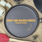 Deep Dish Pie Pan - Quiche Lorraine Pie Pan - 11 inch Tart Pans with Removable Bottoms - 11 inch Tarte Tatin, Apple Pan - Dish Pie Crust - Quiche Baking Dish