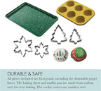 Chicago Metallic 78 Piece Holiday Baking Set, Perfect for Baking Holiday Cookies, Cupcakes, Muffins, and Much More
