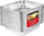 Stock Your Home 9x13 Aluminum Pans (40 Pack) - Disposable and Recyclable Foil Trays - Half Size Steam Table Deep Pans - Tin Foils for Cooking, Heating, Storing, Prepping Food