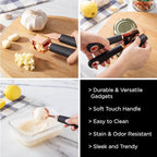 COOK WITH COLOR Kitchen Gadget Set Copper Plated Stainless Steel Utensils with Soft Touch Handles, Copper Black, 7 Pieces