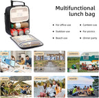 Lovoeo Lunch box Lunch bag for men women Insulated Lunchbox Lunch bags for Work Picnic Travel (Thicken grey)