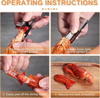 Crawfish Peeler Tool, Portable Stainless Steel Crawfish Tail Remover Tool, Crawfish Accessories for Easy Shelling, Fast Sheller Tool for Clean Hands, Best Kitchen Gadget for Seafood Lovers (3)