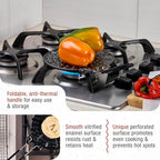 Victoria Cast Iron Arepa Grill, Enameled Parilla for Tortillas and Flatbreads, Heat Diffuser, Parrilla Asadora para Arepas, 8 Inches, Made in Colombia