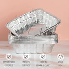 PLASTICPRO Disposable 10'' X 10'' X 3'' Inch Square Aluminum Tin Foil Baking Pans Bakeware - Cookware Perfect for Baking Cakes, Breads, Brownies, Bread, Meatloaf, Lasagna, Pack of 25
