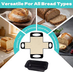 9 x 5 Loaf Pan Set with Silicone Bread Sling – 2 Bread Pans + 2 Nonstick Loaf Liners for Homemade Baking, Sourdough, Banana Bread, Sandwich Loaves – Rectangular Baking Tray for Kitchen Home Baker