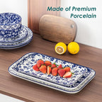 vancasso Porcelain Serving Platters Set of 3, Serving Trays for Party, Serving Dishes for Entertaining, Ceramic Trays for Serving Food, 16"/14"/12" Inch, Series SELENE
