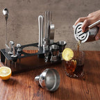 23-Piece Bartender Kit, Cocktail Shaker Set with Stand | Bar Set Drink Mixer Set with All Essential Bar Tools: Martini Shaker,Bar Mixer Spoon, Jigger, Strainer, Muddler, Pourers, for Home, Bar, Party
