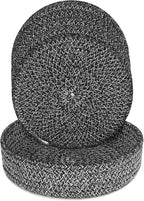 8 Inch Trivets for Hot Dishes, Hot Pots and Pans, Thick Heat Resistant Large Coaster for Kitchen, Hot Pads, Kitchen Essentials, Kitchen Decor for Table & Countertop with Storage Basket, 5 Pcs