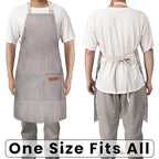 BeLuyi 2 Pack Adjustable Bib Apron with 2 Pockets Chef Cooking Kitchen Restaurant Aprons for Women Men