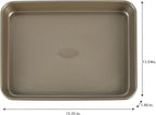 Kitchen Details Pro Series Baking Pan | Dimensions: 15.4” x 11.5” x 2” | Nonstick | Textured Diamond Base | Even Heating | Easy Clean | Safe up to 500 degrees | Gold