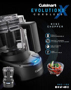 Cuisinart Mini Food Processor & Chopper, Small Stand Mixer for Vegetables, Meats & More, 4 Cup, Electric, Black, RMC-100