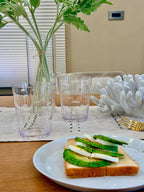 KLIFA- CHARLESTON- 16.5 oz, Set of 6, Acrylic Fishing Tumbler, School of Fish Drinking Glasses, BPA-Free, Stackable Plastic Drinkware, Dishwasher Safe Cups, Clear